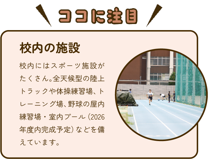 校内の施設についての説明