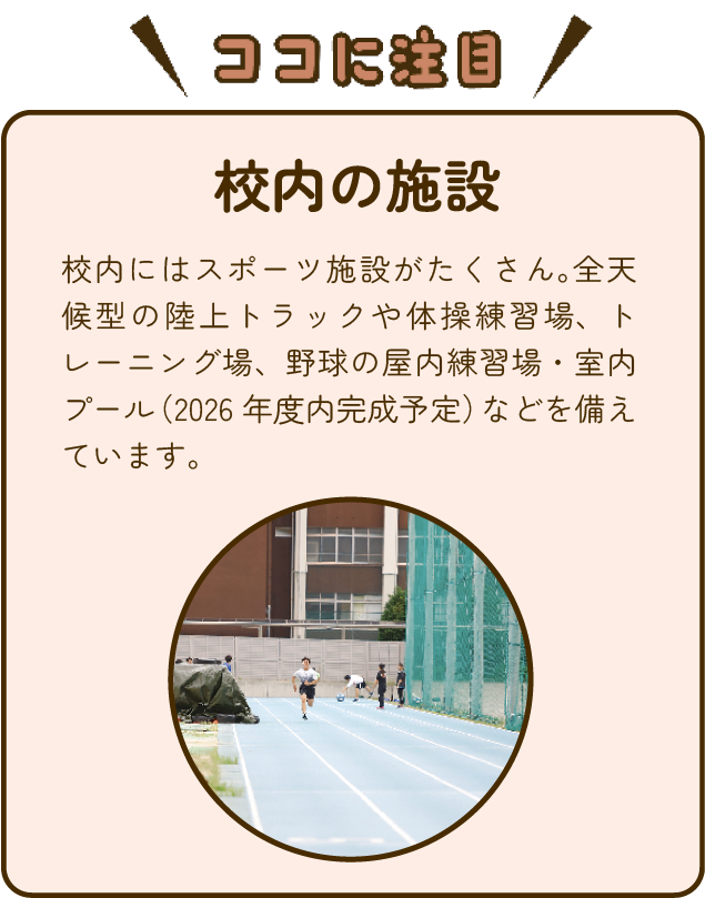 校内の施設についての説明